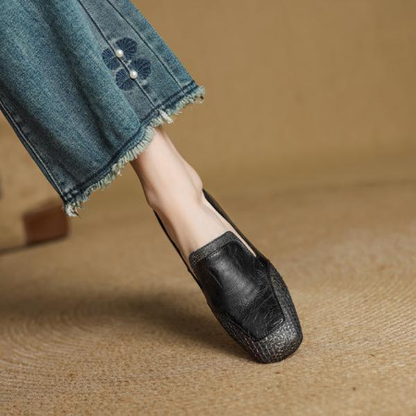 Elegant Handcrafted Genuine Leather Women's Shoes – Luxurious Artistry(EcqiH-7316)