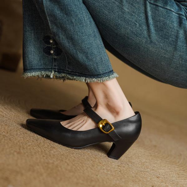 Handcrafted Luxury Leather Women’s Shoes: Exquisite Craftsmanship & Elegance(EcqiH-7318)