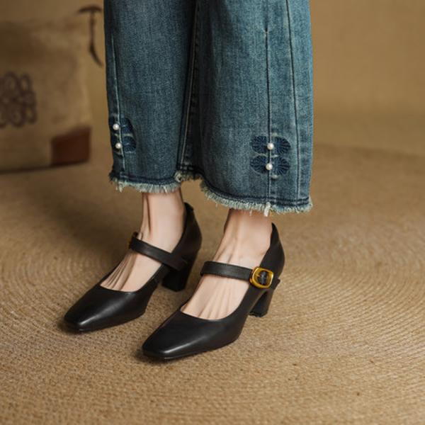 Handcrafted Luxury Leather Women’s Shoes: Exquisite Craftsmanship & Elegance(EcqiH-7318)