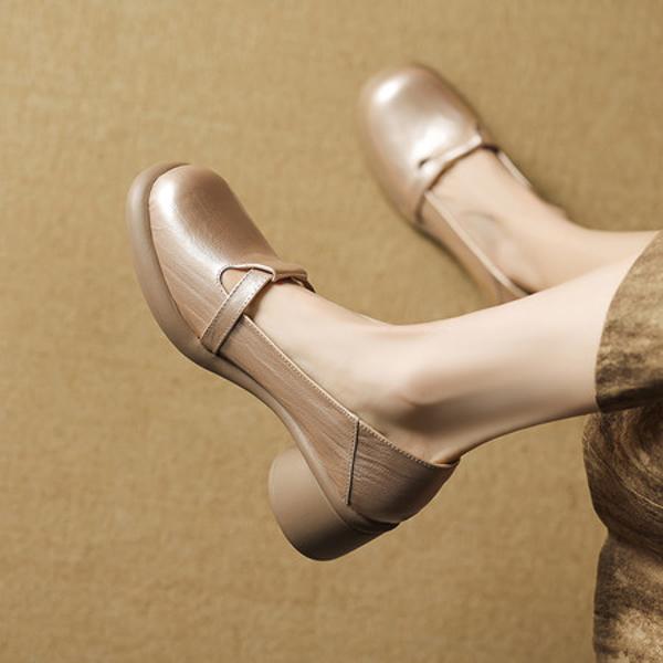 Genuine Leather Handcrafted Women's Shoes: Luxurious Elegance in Every Stitch(EcqiH-7308)