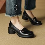 Genuine Leather Handcrafted Women's Shoes: Luxurious Elegance in Every Stitch(EcqiH-7308)