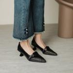 Handcrafted Genuine Leather Women's Shoes: Luxurious Elegance in Every Stitch(EcqiH-7332)