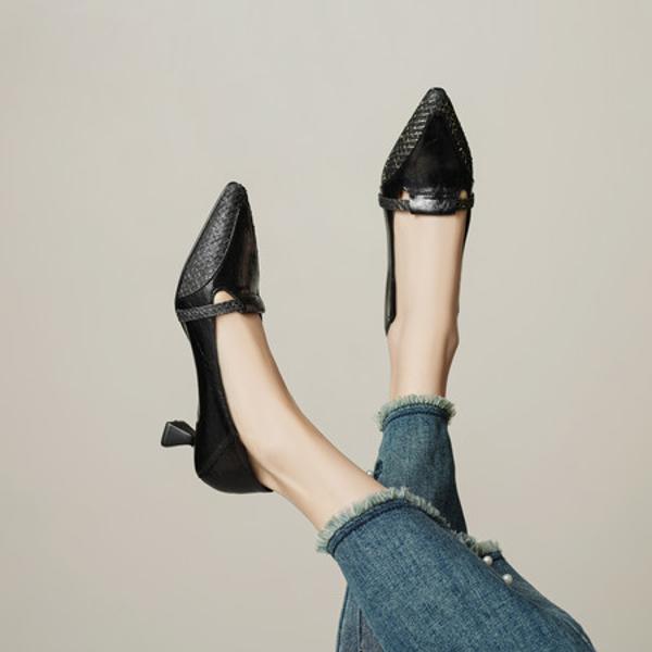 Handcrafted Genuine Leather Women's Shoes: Luxurious Elegance in Every Stitch(EcqiH-7332)