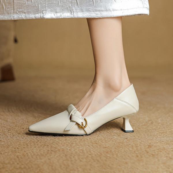 Handcrafted Genuine Leather Women's Shoes - Elegant Luxury Quality(EcqiH-7339)