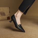 Handcrafted Genuine Leather Women's Shoes - Elegant Luxury Quality(EcqiH-7339)