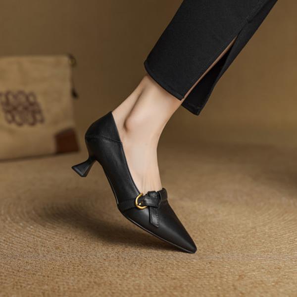 Handcrafted Genuine Leather Women's Shoes - Elegant Luxury Quality(EcqiH-7339)