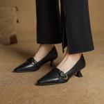 Handcrafted Genuine Leather Women's Shoes - Elegant Luxury Quality(EcqiH-7339)