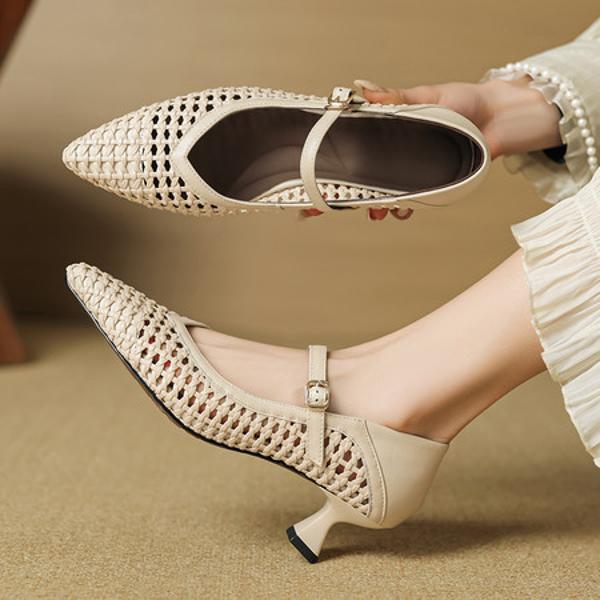 Exquisite Handmade Leather Women’s Shoes: Elegant Luxury(EcqiH-7352)