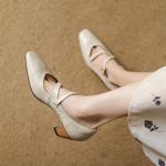 Handcrafted Luxury Leather Women's Shoes with Elegant Craftsmanship(EcqiH-7350)