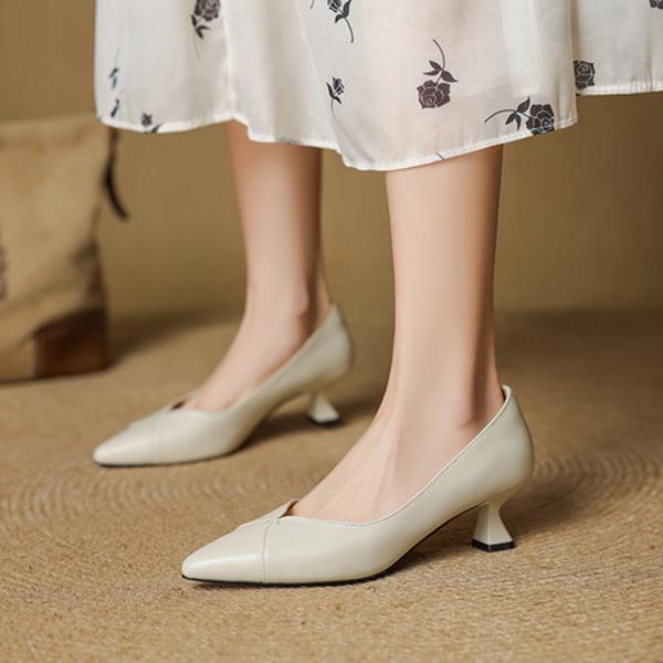 Handcrafted Genuine Leather Women's Shoes: Exquisite Elegance & Quality(EcqiH-7355)