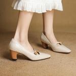 Handcrafted Luxury Leather Women's Shoes: Timeless Elegance(EcqiH-7368)