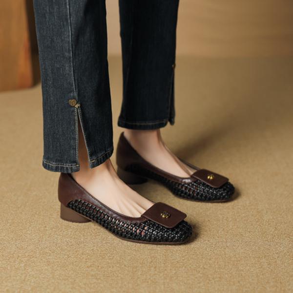 Elegant Handcrafted Genuine Leather Women’s Shoes(EcqiH-7382)