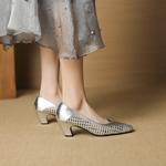 Handcrafted Leather Women's Shoes: Elegant Luxury Craftsmanship(EcqiH-7380)