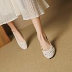 Handcrafted Leather Women's Shoes: Elegant Luxury Craftsmanship(EcqiH-7380)