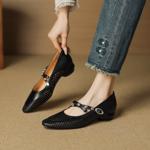 Handcrafted Luxury Leather Shoes for Elegant Women(EcqiHL-7388)