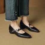 Handcrafted Luxury Leather Shoes for Elegant Women(EcqiHL-7388)