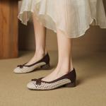 Handcrafted Luxury Leather Women's Shoes: Timeless Elegance(EcqiH-7385)