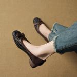 Handcrafted Luxury Leather Women's Shoes: Timeless Elegance(EcqiH-7385)
