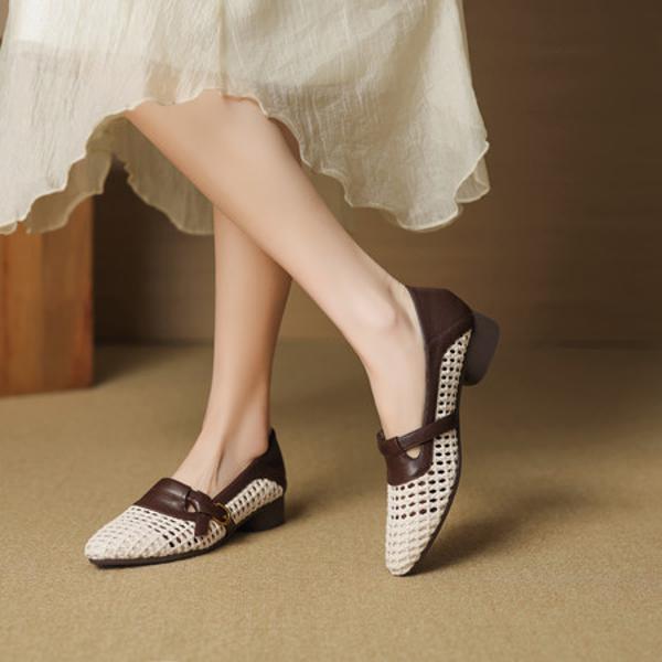 Exquisite Handmade Leather Women's Shoes for Elegant Luxury(EcqiH-7386)