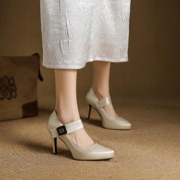 Handcrafted Genuine Leather Women's Shoes – Elegance Meets Luxury Quality(EcqiHY-7566)