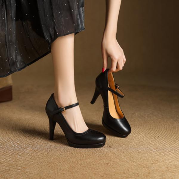 Elegant Handcrafted Leather Women’s Shoes - Luxury Craftsmanship Quality(EcqiHY-7568)