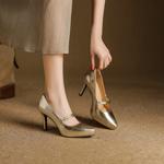 Elegant Handmade Leather Women's Shoes - Luxurious Craftsmanship(EcqiHY-7580)