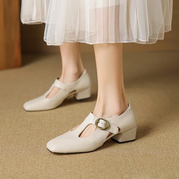 Elegant Handcrafted Leather Women's Shoes, Luxe Quality(EcqiHL-7593)