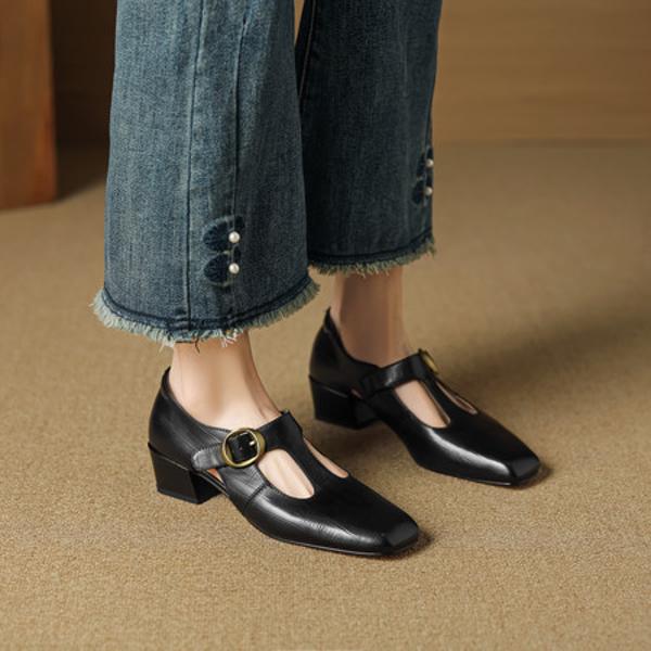 Elegant Handcrafted Leather Women's Shoes, Luxe Quality(EcqiHL-7593)