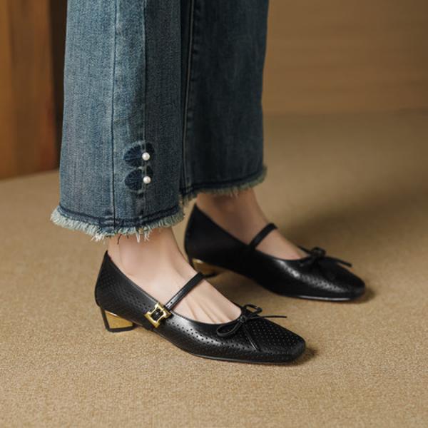 Handcrafted Luxury Leather Women's Shoes: Elegance Redefined(EcqiHL-7605)