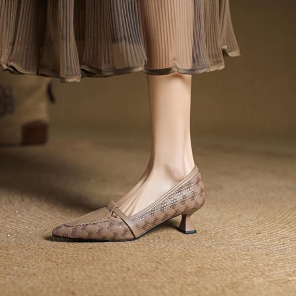 Handcrafted Luxury Leather Shoes for Elegant Women(EcqiH-7599)