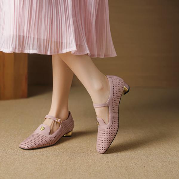 Elegant Handmade Genuine Leather Women's Shoes of Premium Craftsmanship(EcqiHL-7601)