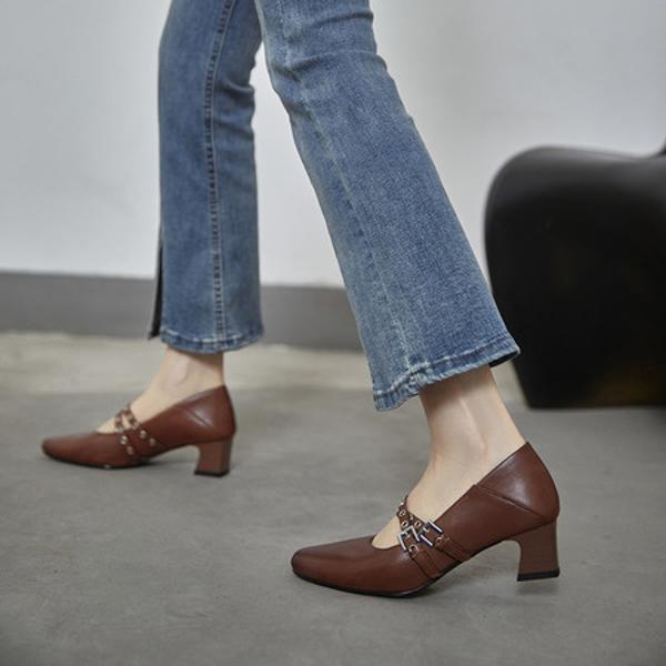 Handcrafted Luxury Leather Women’s Shoes for Elegance(EcqiHJ-7622)