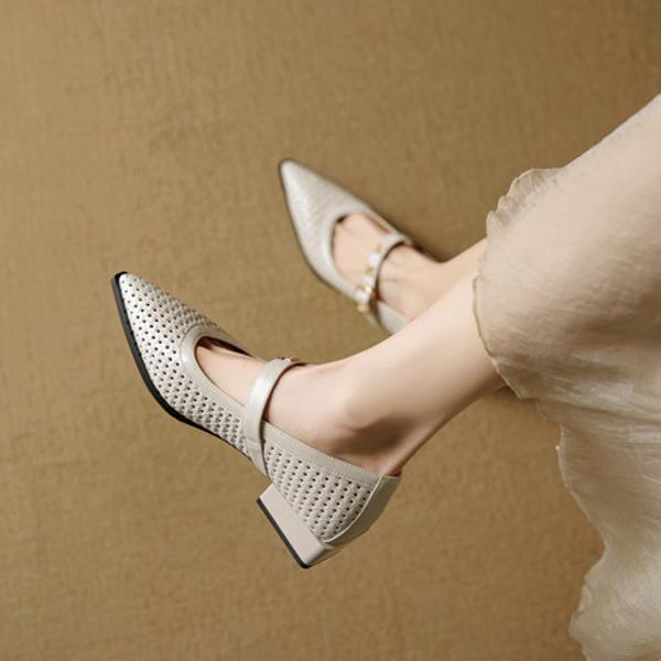 Luxurious Handmade Leather Women's Shoes(EcqiHL-7612)