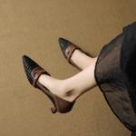 Luxurious Handmade Leather Women's Shoes: Artisanal Quality & Elegance(EcqiH-7662)