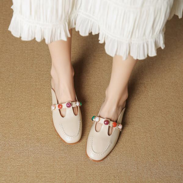 Luxury Handmade Leather Women’s Shoes - Elegant Craftsmanship(EcqiH-7675)