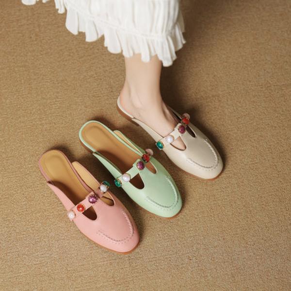 Luxury Handmade Leather Women’s Shoes - Elegant Craftsmanship(EcqiH-7675)