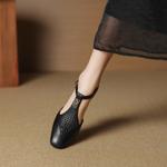 Elegant Handcrafted Leather Women's Shoes - Luxury Craftsmanship(EcqiH-7672)