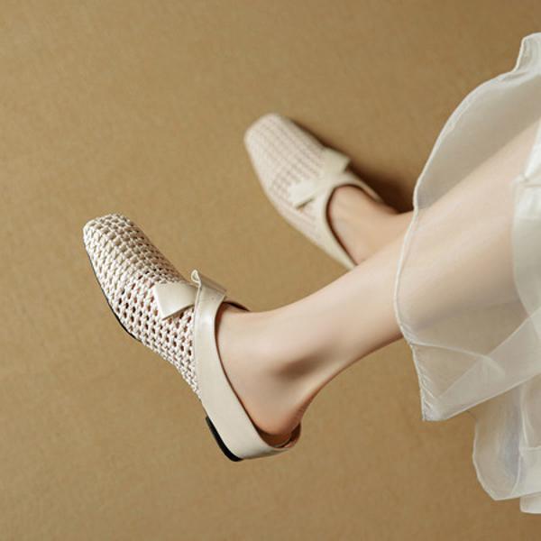 Elegant Handcrafted Leather Women's Shoes with Luxurious Quality(EcqiH-7806)