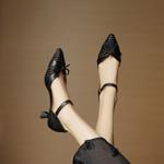 Handcrafted Luxury Leather Women's Shoes: Elegance in Every Stitch(EcqiH-7816)