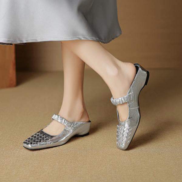 Elegant Handcrafted Genuine Leather Women's Shoes: Exquisite Craftsmanship & Luxe Quality(EcqiHL-7856)