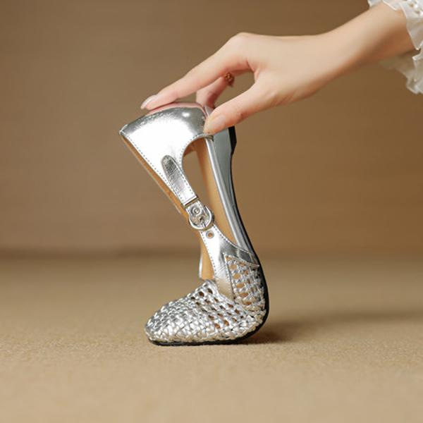 Elegant Handcrafted Leather Women's Shoes of Luxe Quality(EcqiH-7862)