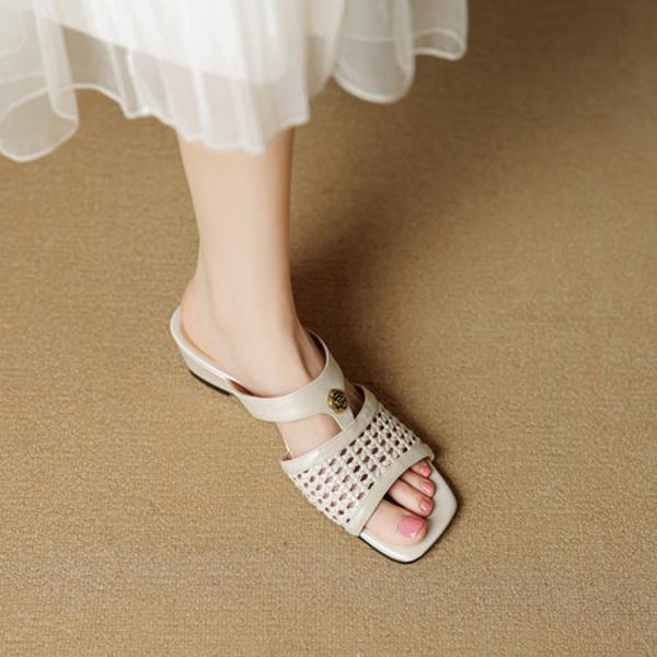 Elegant Handcrafted Leather Women's Shoes - Luxurious Quality and Craftsmanship(EcqiH-7880)