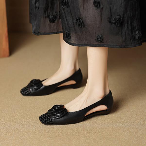 Luxury Handcrafted Leather Women's Shoes with Exquisite Craftsmanship(EcqiH-7901)