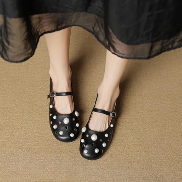 Handcrafted Leather Women's Shoes: Timeless Elegance(EcqiH-7885)