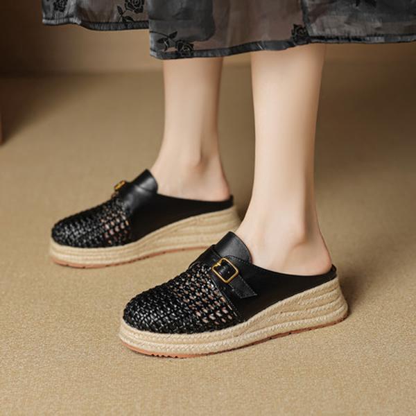 Luxury Handmade Genuine Leather Women's Shoes: Elegance in Every Stitch(EcqiH-7882)