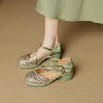 Exquisite Handmade Leather Women's Shoes: Luxury and Elegance Crafted(EcqiH-7905)