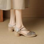 Exquisite Handmade Leather Women's Shoes: Luxury and Elegance Crafted(EcqiH-7905)