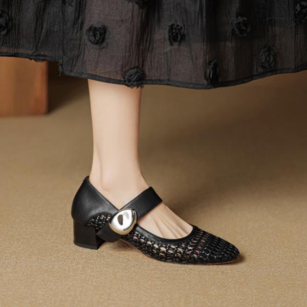 Exquisite Handcrafted Leather Women's Shoes - Luxurious Elegance(EcqiHC-7908)