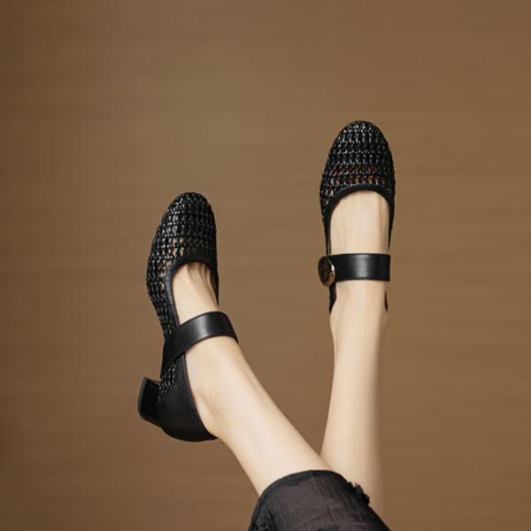 Exquisite Handcrafted Leather Women's Shoes - Luxurious Elegance(EcqiHC-7908)