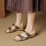 Handcrafted Leather Ladies' Shoes: Luxurious Elegance(EcqiH-7916)